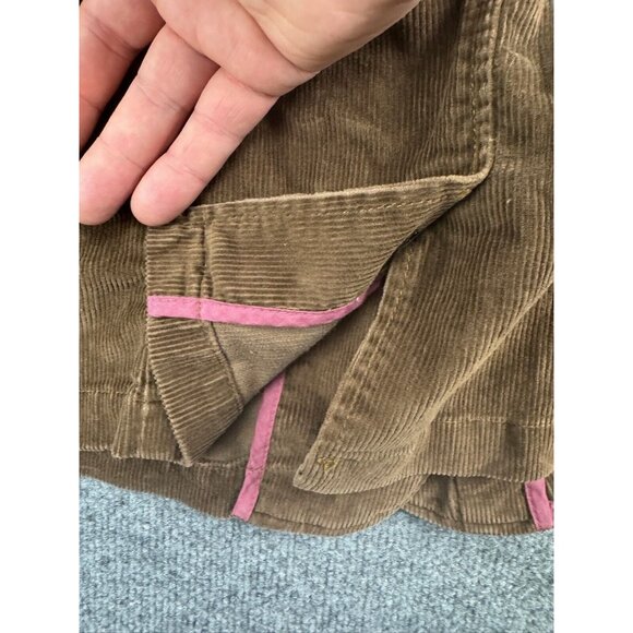 Fossil Corduroy Jacket Women's Large Brown Blazer Button Up Pockets - Picture 9 of 10